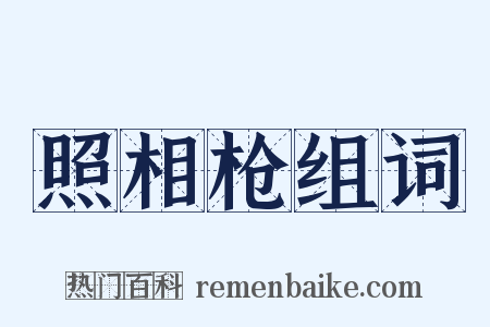 照相枪组词是什么意思的图片